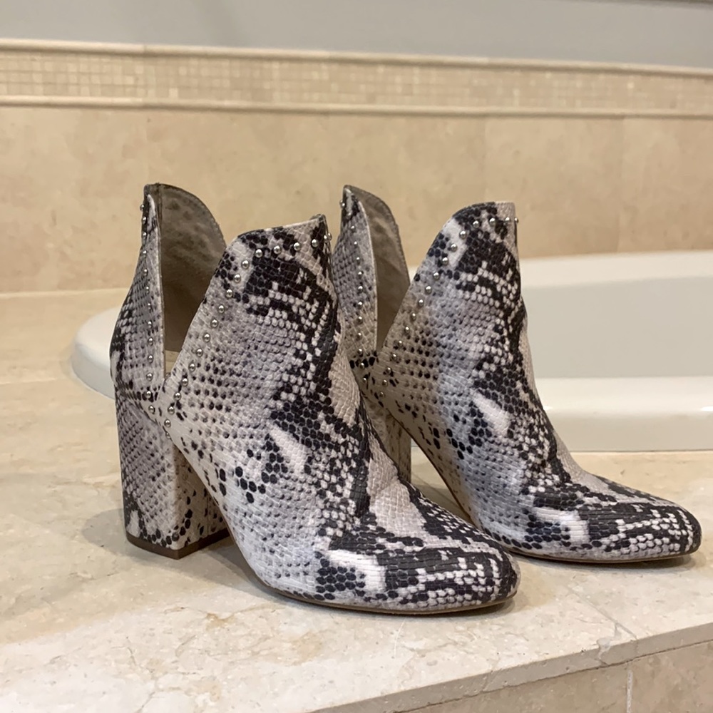 Steve Madden snakeskin booties